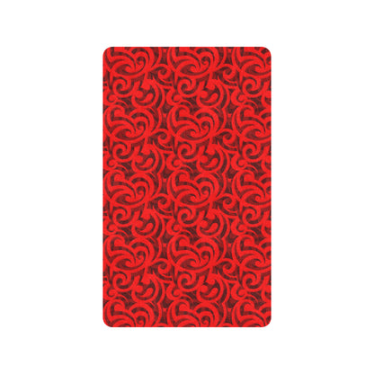 Maori Red Themed Design Print Rubber Doormat