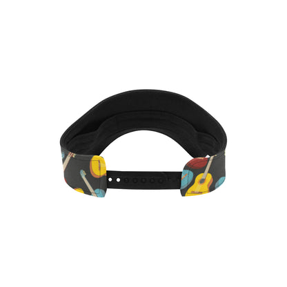 Acoustic Guitar Pattern Print Design 01 Unisex Sun Visor