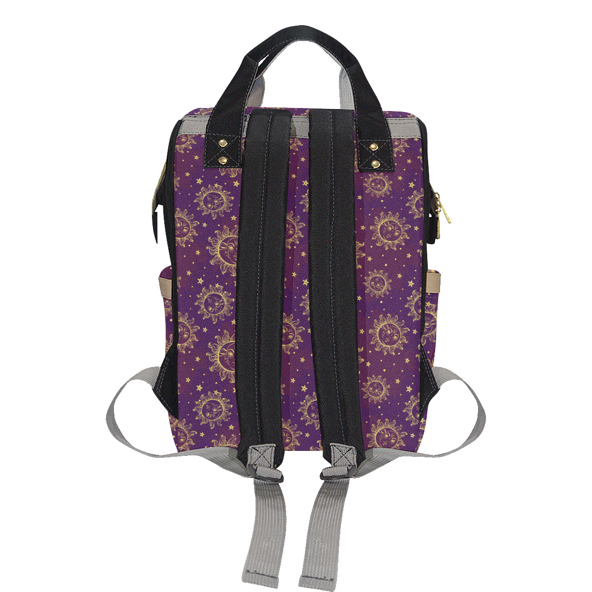 Sun Moon Star Design Themed Print Diaper Bag Backpack
