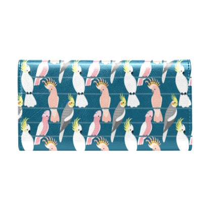 Cockatoo Print Design LKS401 Women's Trifold Wallet