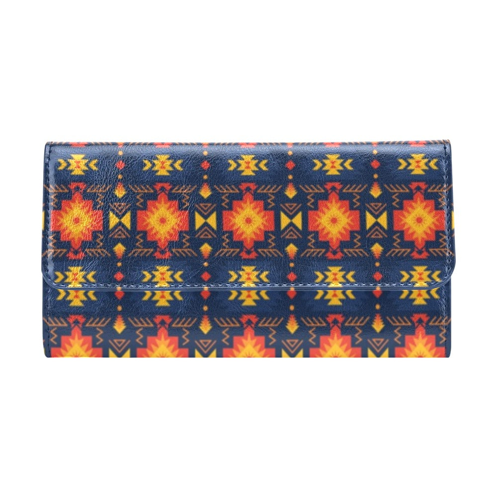 Southwest Pattern Print Design LKS307 Women's Trifold Wallet