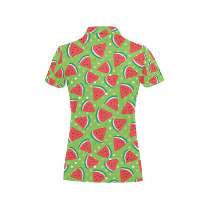 Watermelon Pattern Print Design WM05 Women's Polo Shirt