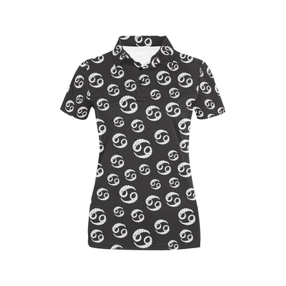 Cancer Zodiac Pattern Print Design 02 Women's Polo Shirt