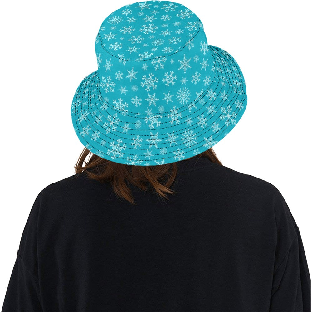 Snowflake Print Design LKS304 Unisex Bucket Hat