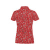 Bandana Paisley Red Print Design LKS3011 Women's Polo Shirt