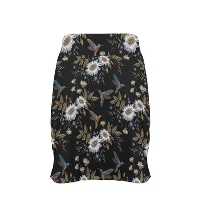 Hummingbird with Embroidery Themed Print 17" Golf & Pickleball Skort with Pockets