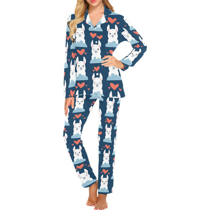 Alpaca Love Pattern Print Design 05 Women's Long Pajama Set