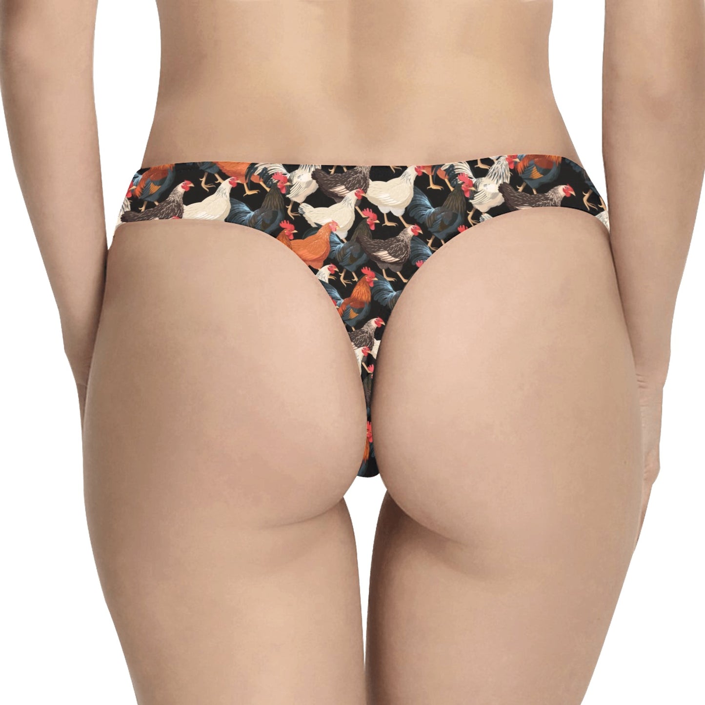 Chicken Print Pattern Women's Thongs