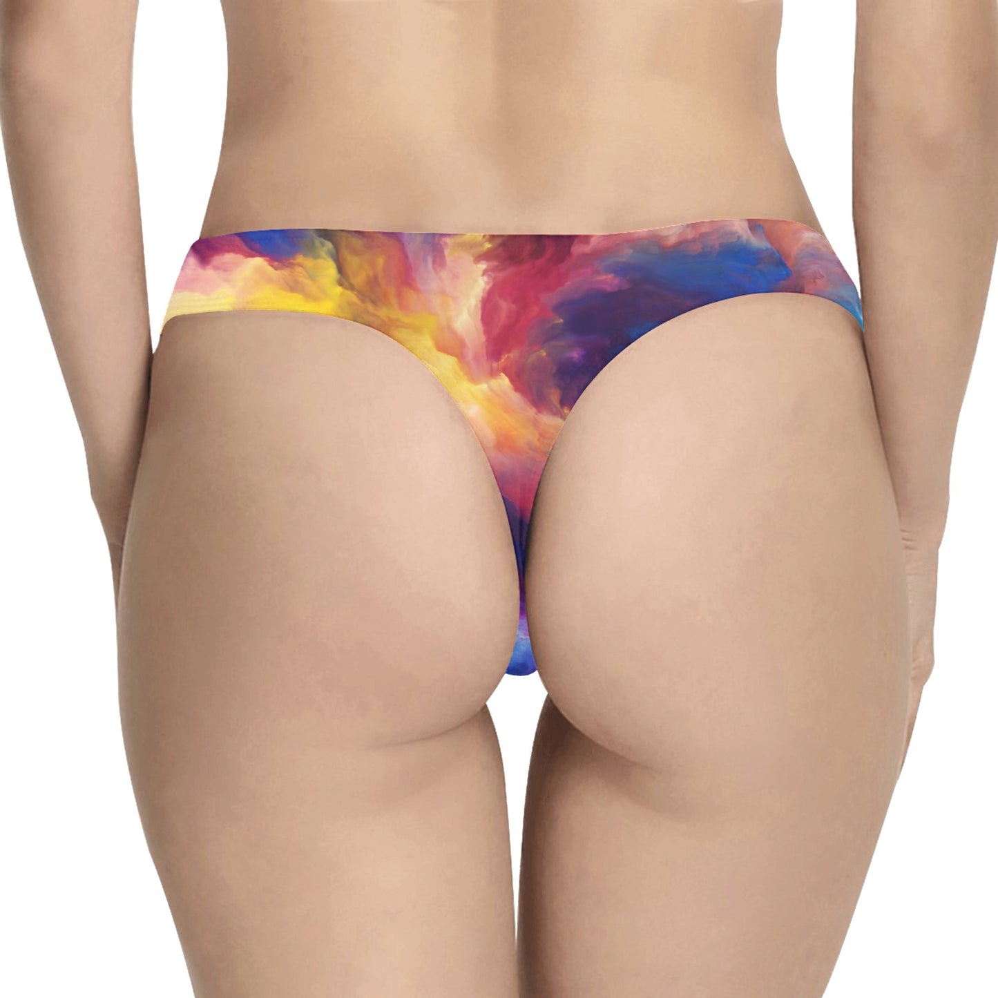 Vortex Twist Swirl Water Color Design Women's Thongs