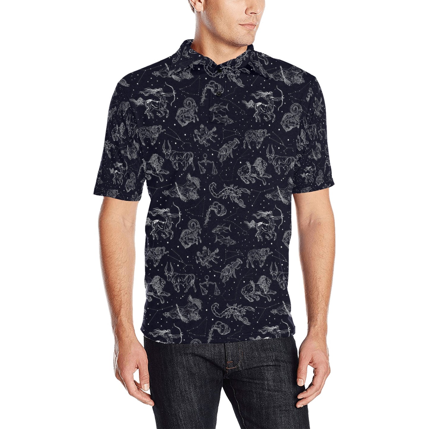 Zodiac Print Design LKS304 Men Polo Shirt