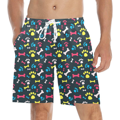 Paw Design Print Men's Swim Trunks Beach Shorts