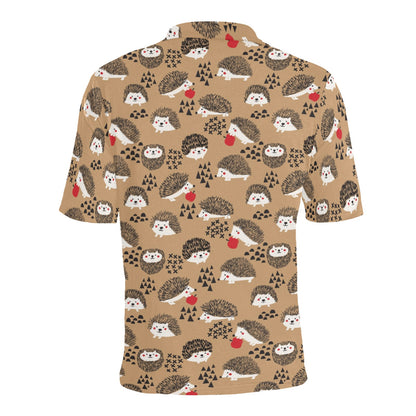 Hedgehog Print Design LKS403 Men Polo Shirt