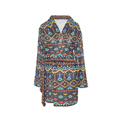Aztec Style Print Pattern Women's Fleece Robe