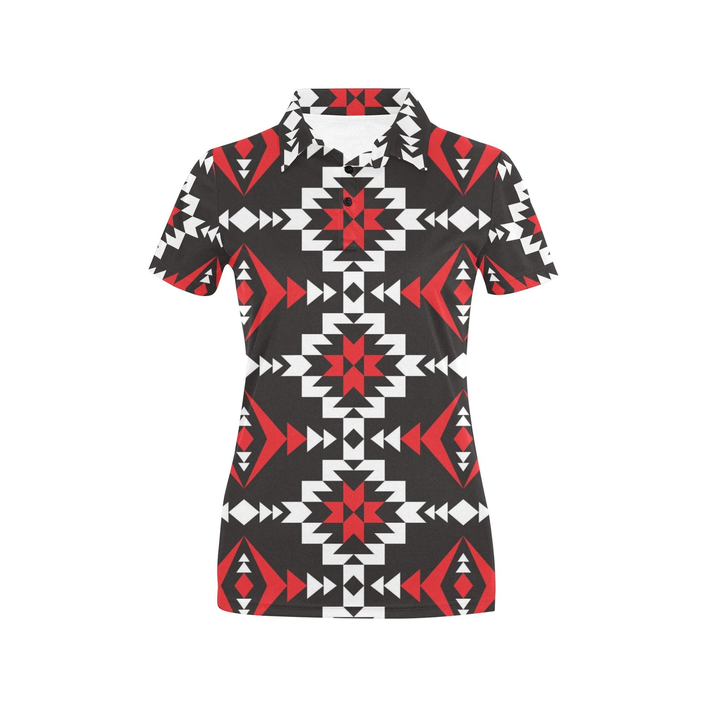 Navajo Pattern Print Design A02 Women's Polo Shirt