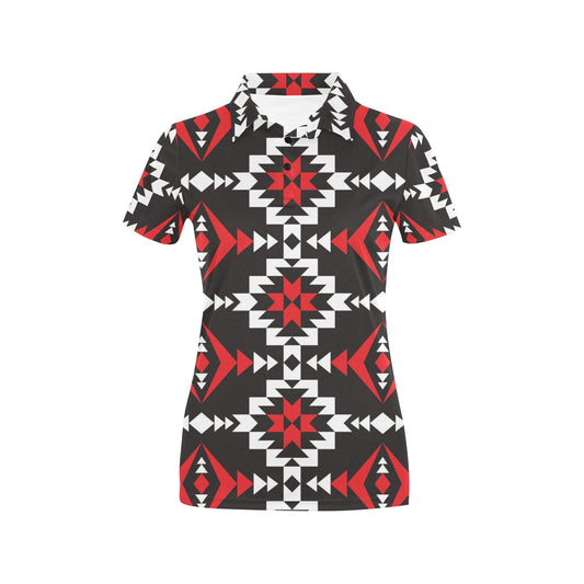 Navajo Pattern Print Design A02 Women's Polo Shirt