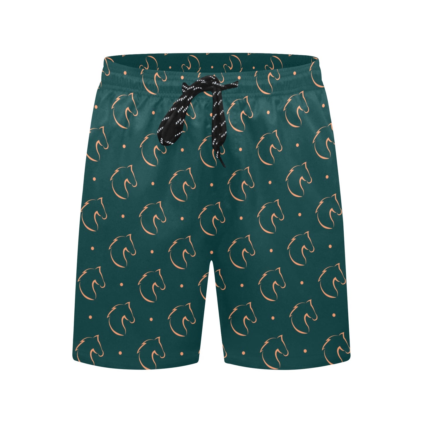 Horse Head Print Design LKS302 Men's Swim Trunks Beach Shorts
