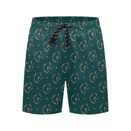 Horse Head Print Design LKS302 Men's Swim Trunks Beach Shorts