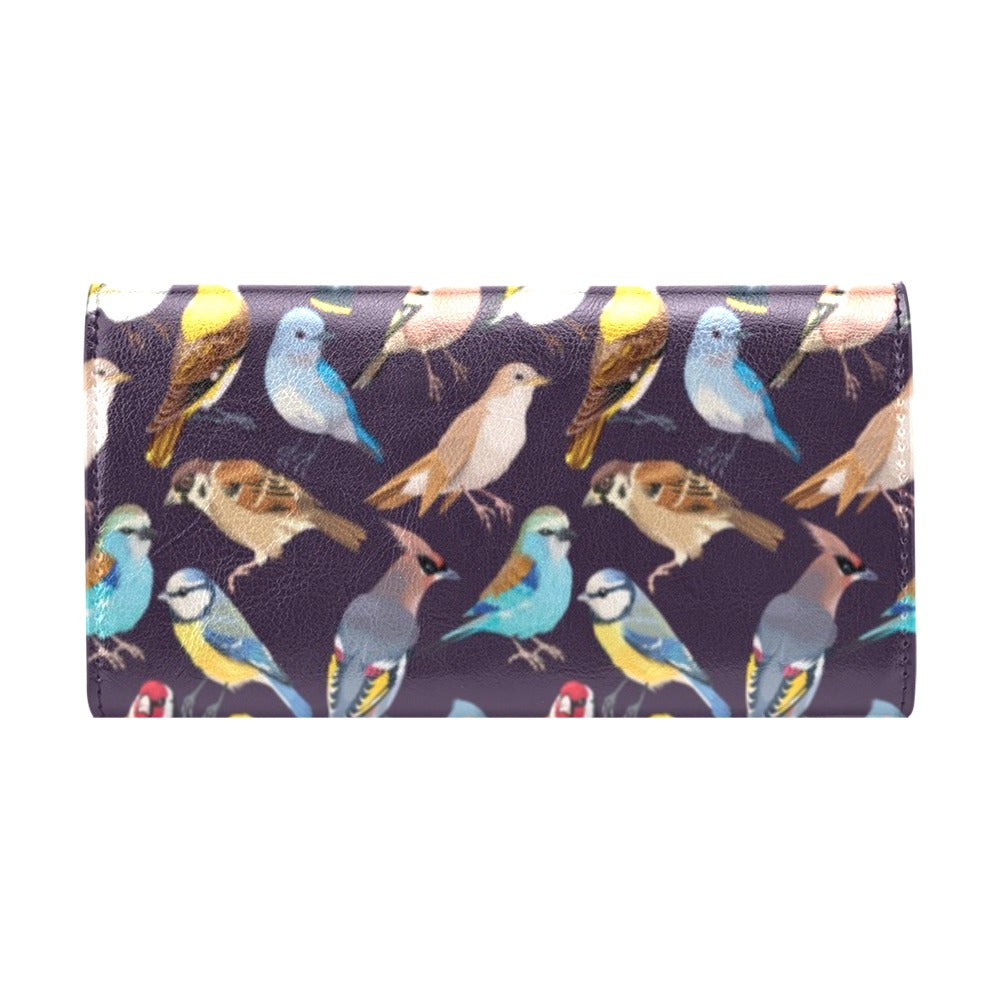 Bird Cute Print Pattern Women's Trifold Wallet