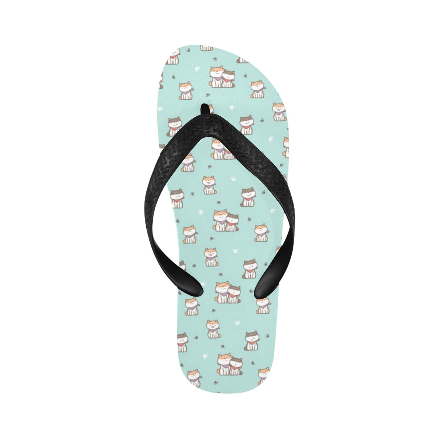 Shiba Inu Print Design LKS302 Flip Flops