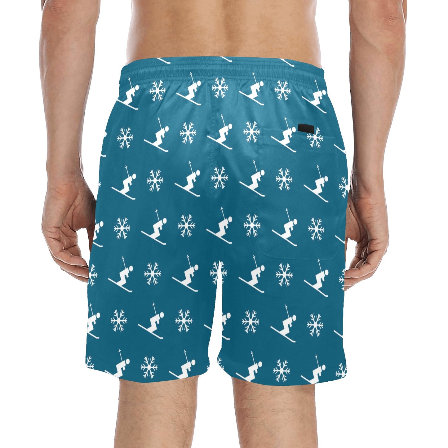 Ski Print Design LKS301 Men's Swim Trunks Beach Shorts