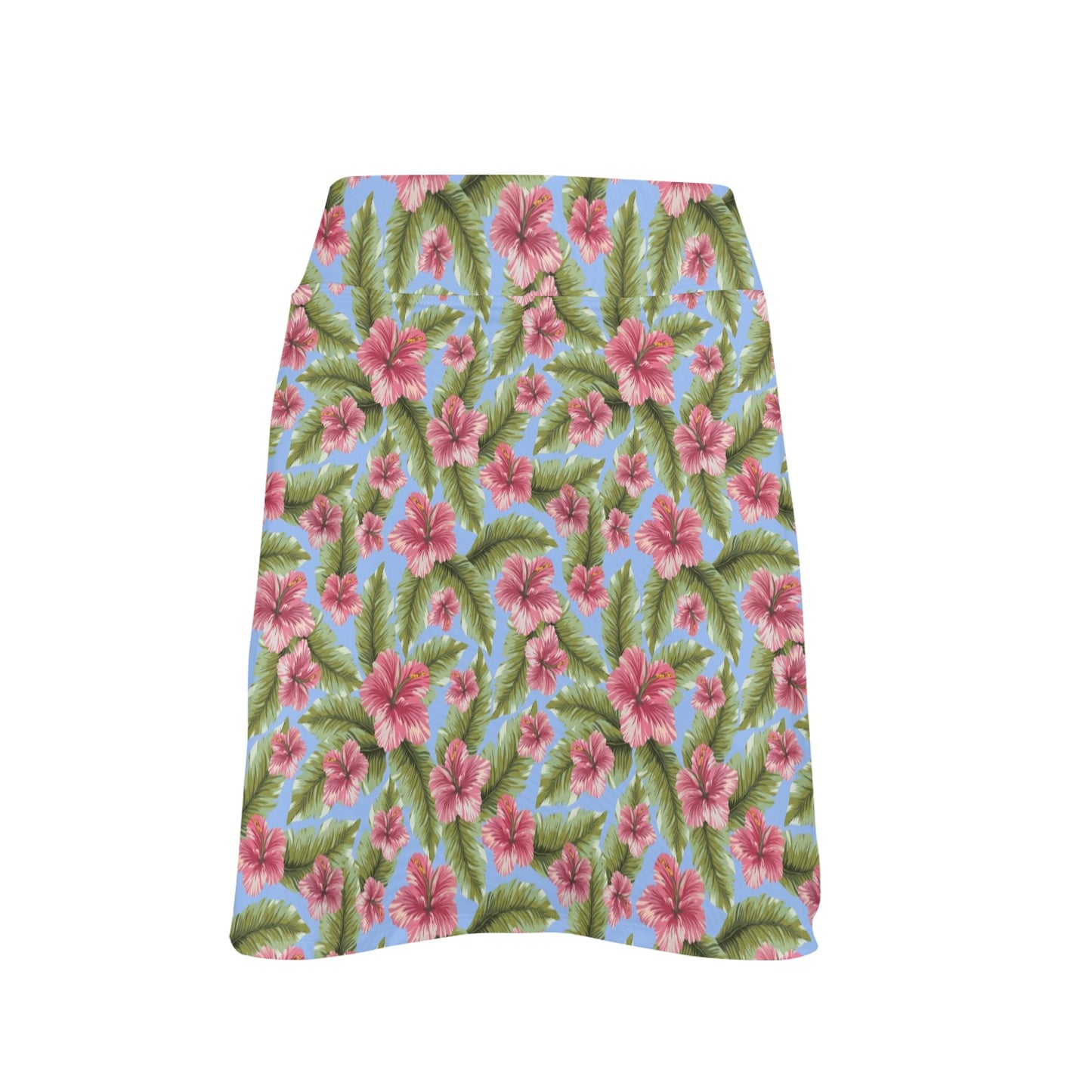 Tropical Flower Print Design LKS301 17" Golf & Pickleball Skort with Pockets