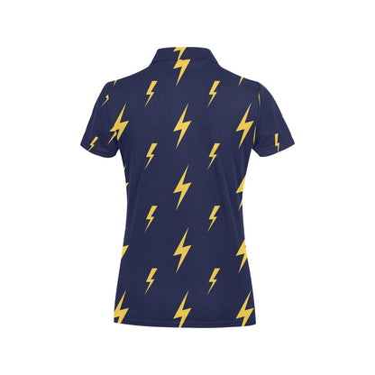 Lightning Thunder Pattern Print Design 03 Women's Polo Shirt