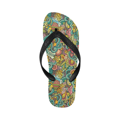 Hippie Print Design LKS302 Flip Flops