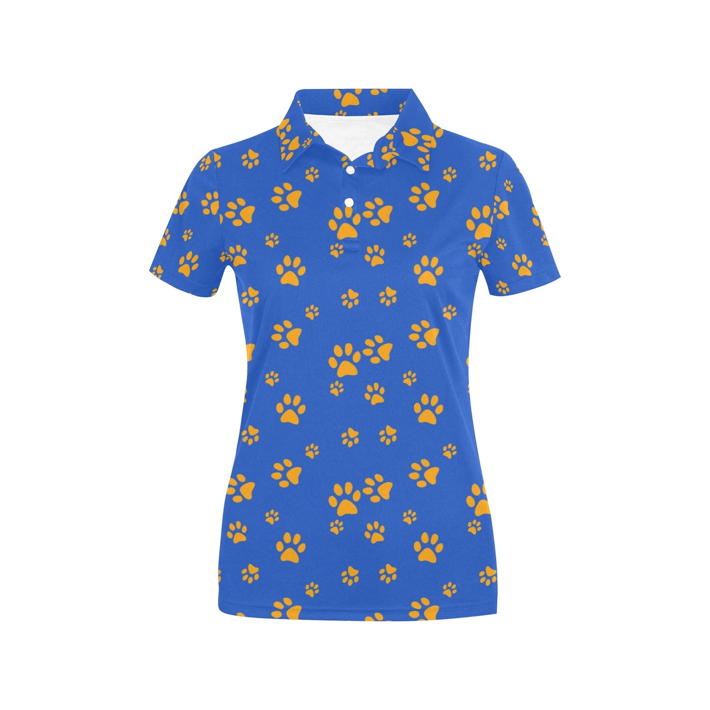 Paw Pattern Print Design A03 Women's Polo Shirt