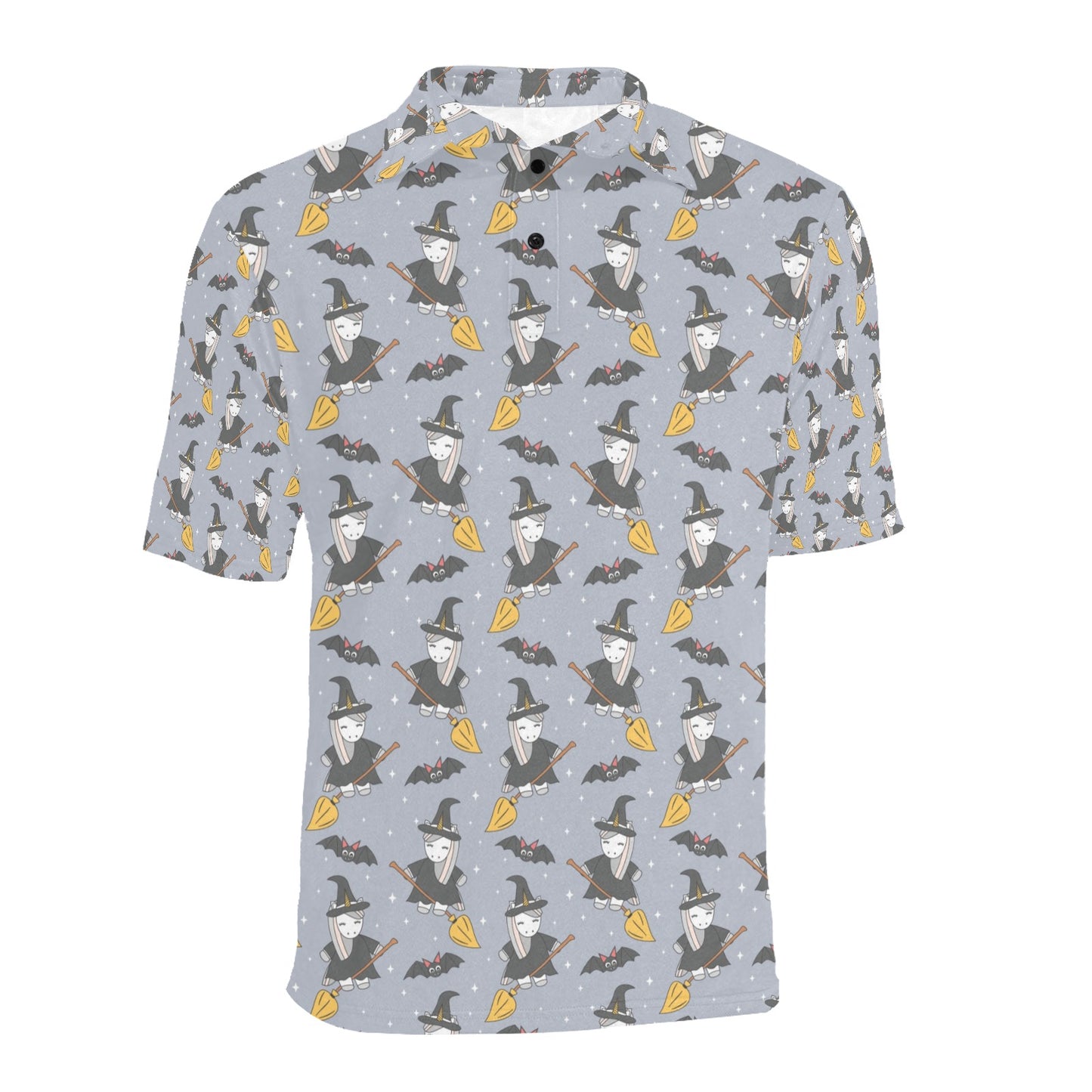 Witch Print Design LKS307 Men Polo Shirt