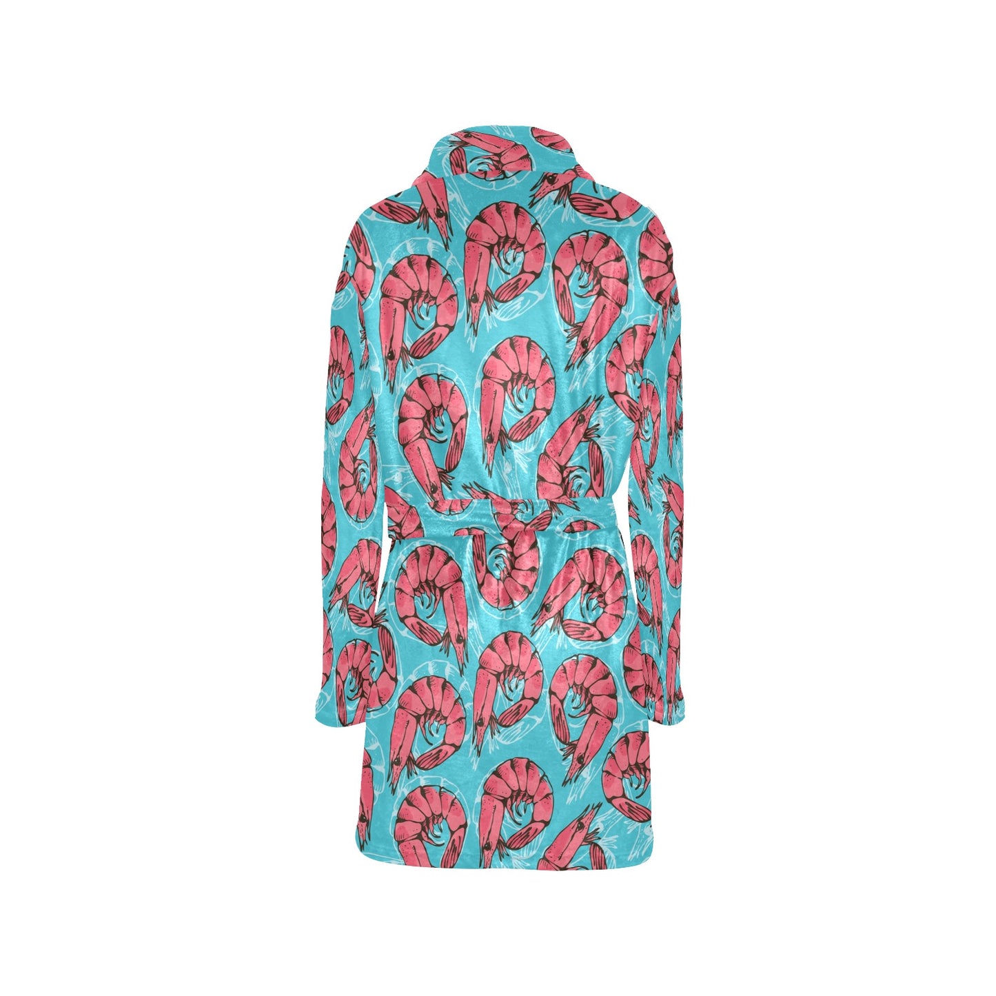 Prawn Pattern Print Design 01 Women's Fleece Robe