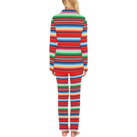 Serape Print Women's Long Pajama Set