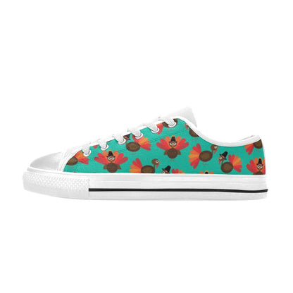 Thanksgiving Print Design LKS307 Women's White Low Top Shoes