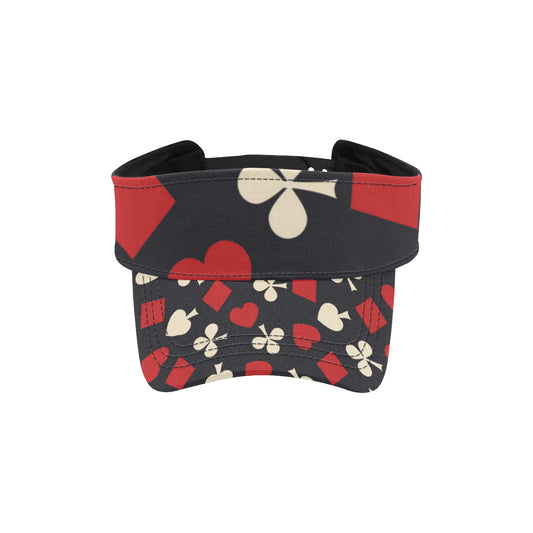 Poker Cards Pattern Print Design A02 Unisex Sun Visor