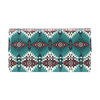 Southwest Pattern Print Design LKS308 Women's Trifold Wallet