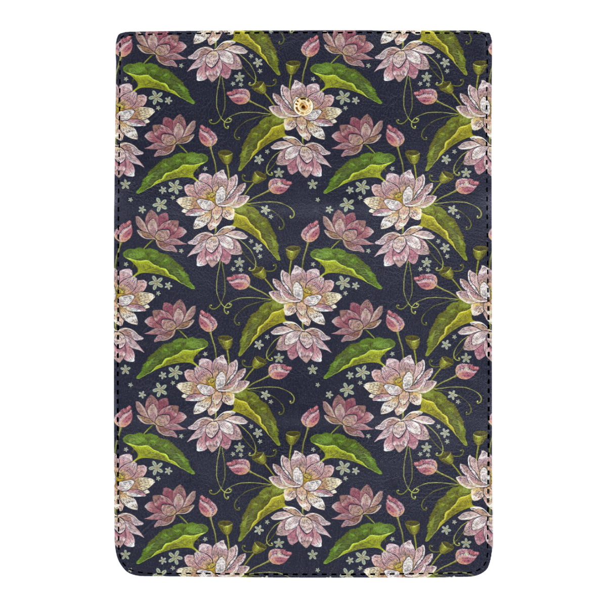 lotus Embroidered Pattern Print Design LO06 Women's Trifold Wallet