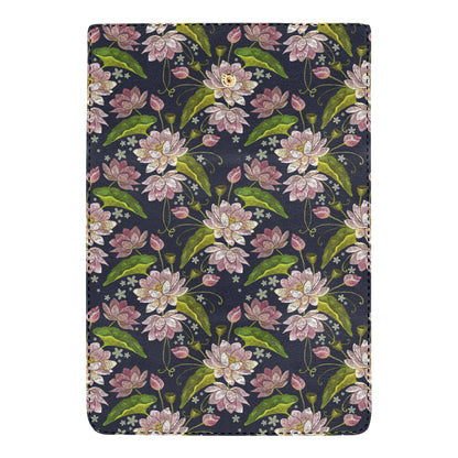 lotus Embroidered Pattern Print Design LO06 Women's Trifold Wallet