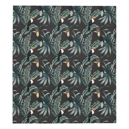 Rainforest Pattern Print Design RF06 Premium Quilt