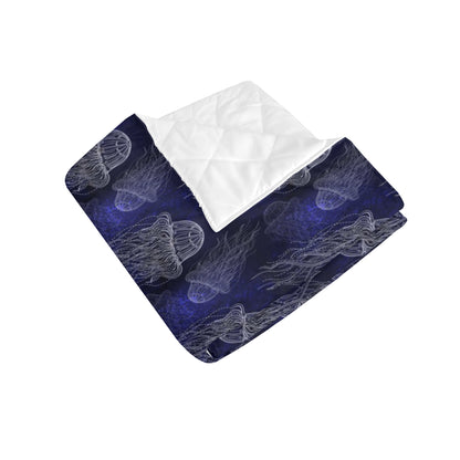 Jellyfish Pattern Print Design 02 Premium Quilt