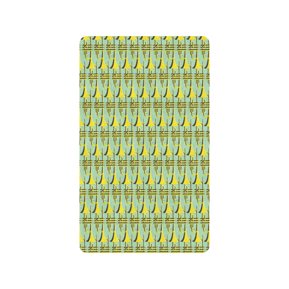 Trumpet Vintage Design Print Rubber Doormat