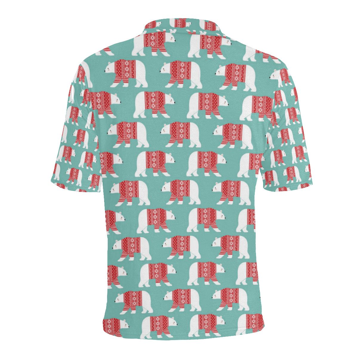 Polar Bear Pattern Print Design A04 Men Polo Shirt