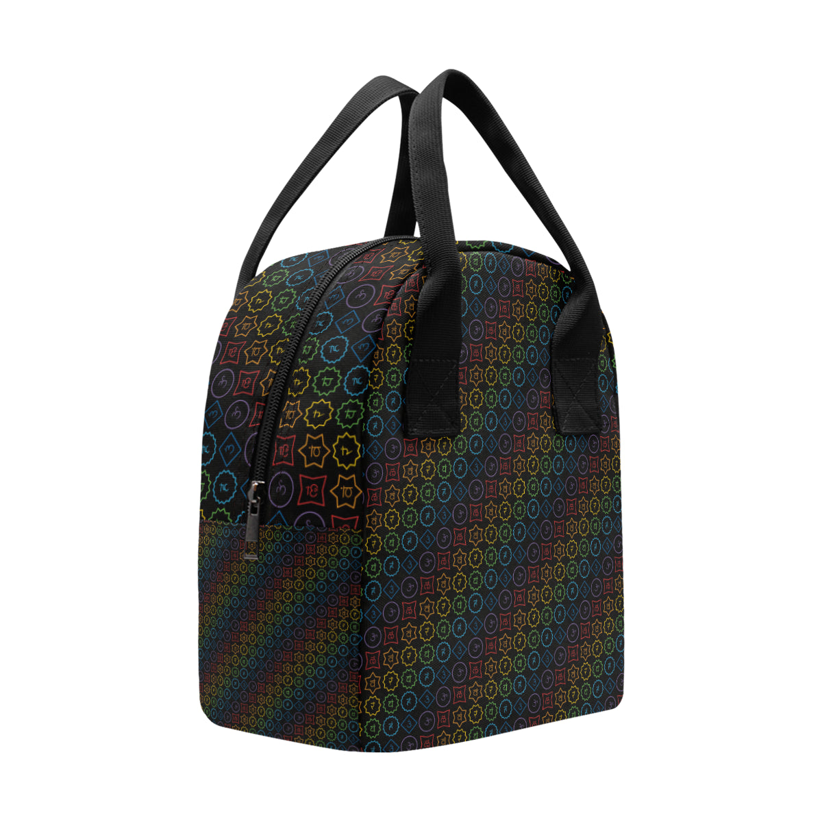 Chakra Colorful Symbol Pattern Insulated Lunch Bag