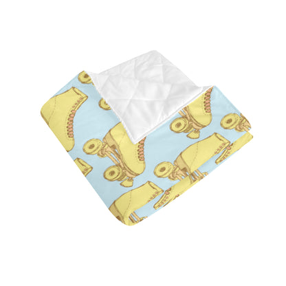 Roller skate Pattern Print Design A03 Premium Quilt