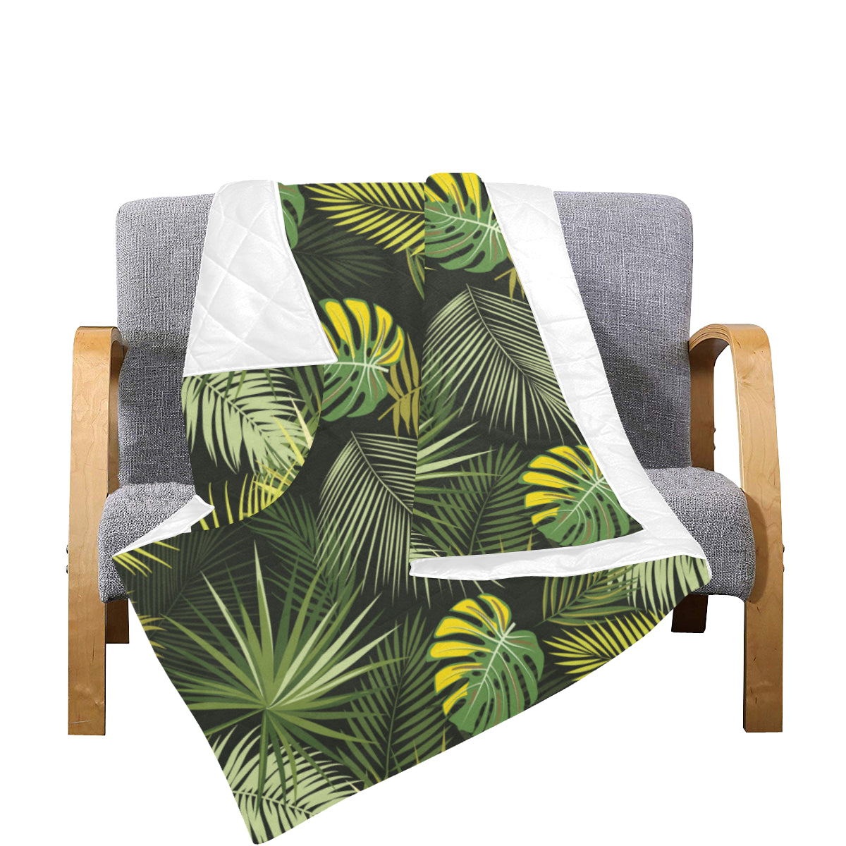 Palm Leaf Pattern Print Design A05 Premium Quilt