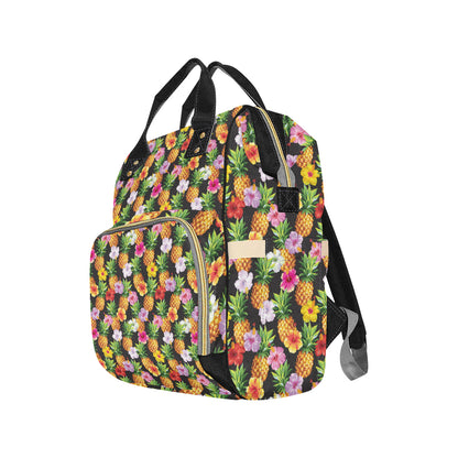 Pineapple Hibiscus Diaper Bag Backpack