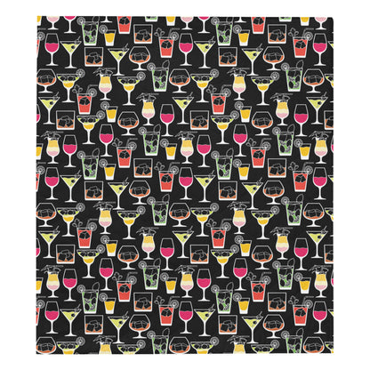 Cocktail Pattern Print Design 01 Premium Quilt