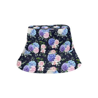Hydrangea Pattern Print Design HD01 Unisex Bucket Hat