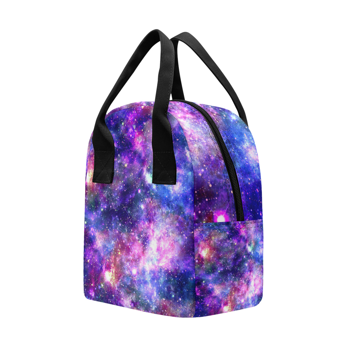 Galaxy Night Stardust Space Print Insulated Lunch Bag