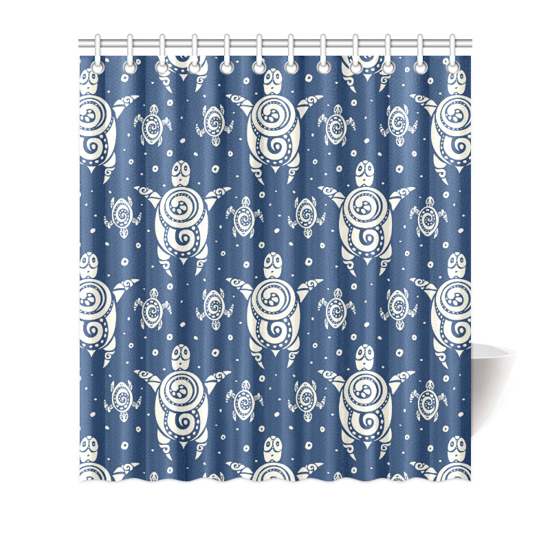 Sea Turtle Tribal Shower Curtain