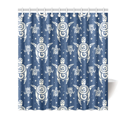 Sea Turtle Tribal Shower Curtain