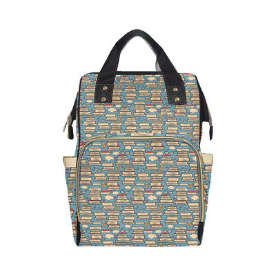 Book Pattern Print Design 03 Diaper Bag Backpack